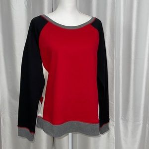 Red & Black Color-Blocked Jersey Shirt - XL